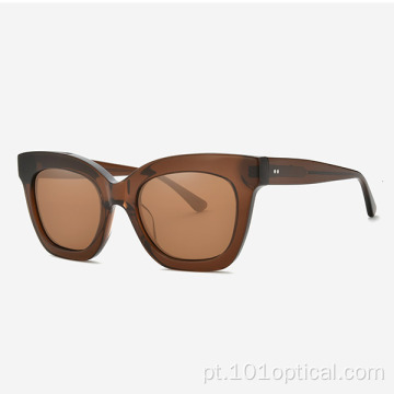 Óculos de sol feminino Cat Eye Square Acetate